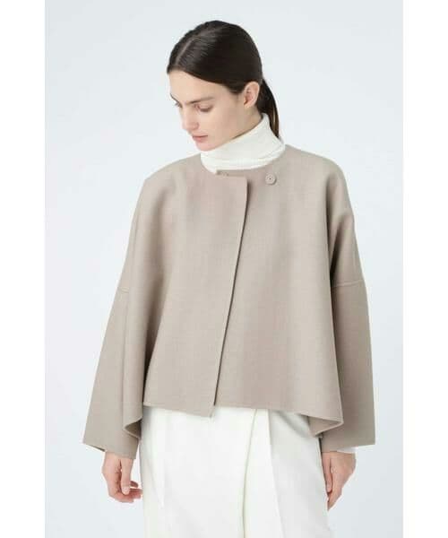 ノーカラージャケット　ポンチョ