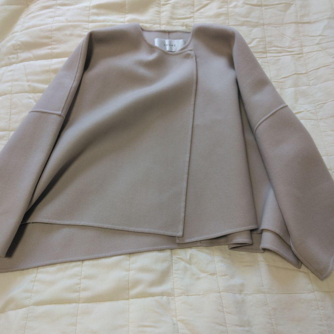 ノーカラージャケット　ポンチョ