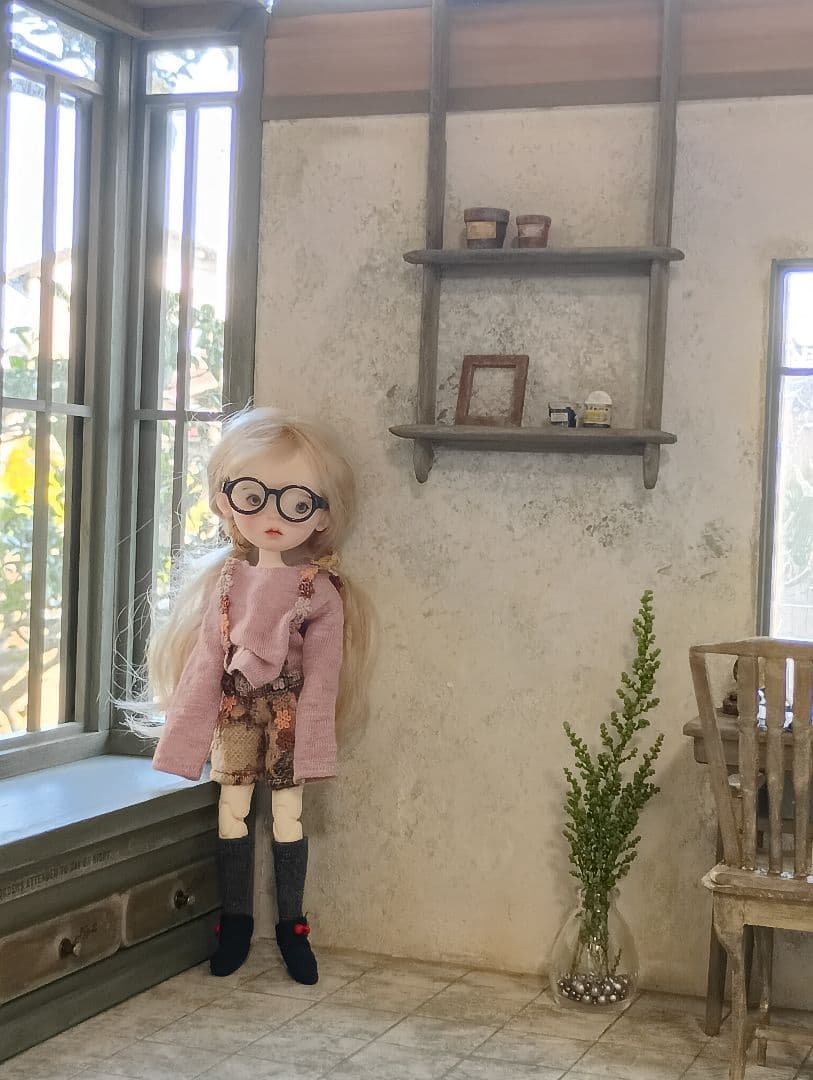 NO.101　木製 ドールハウス　背景ボード