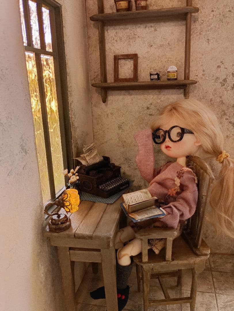 NO.101　木製 ドールハウス　背景ボード