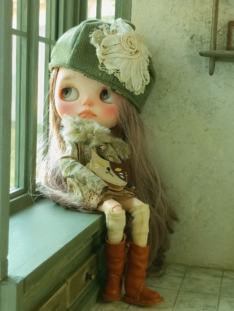 NO.101　木製 ドールハウス　背景ボード