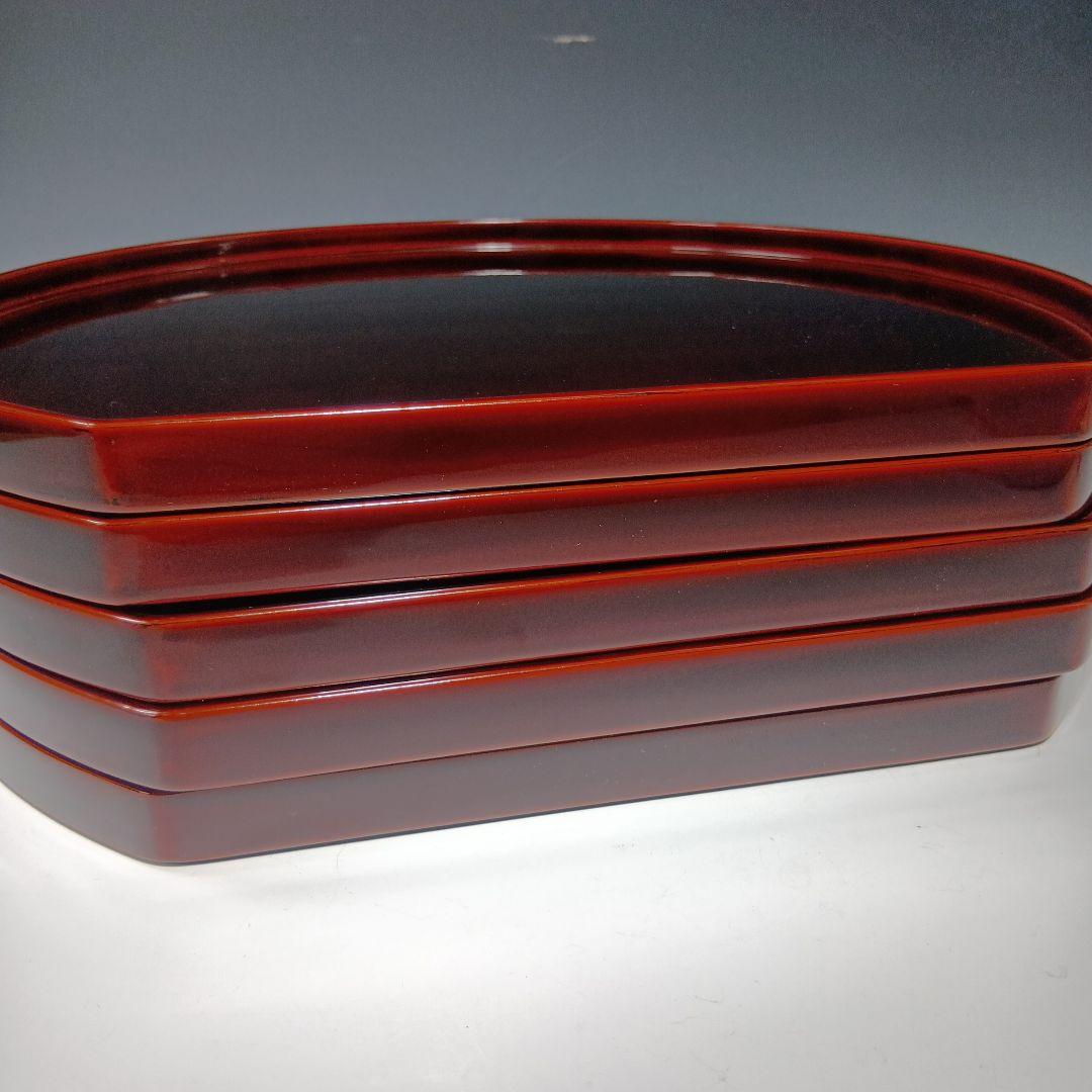 最終値下げ輪島塗　半月卓上膳　5枚　共箱