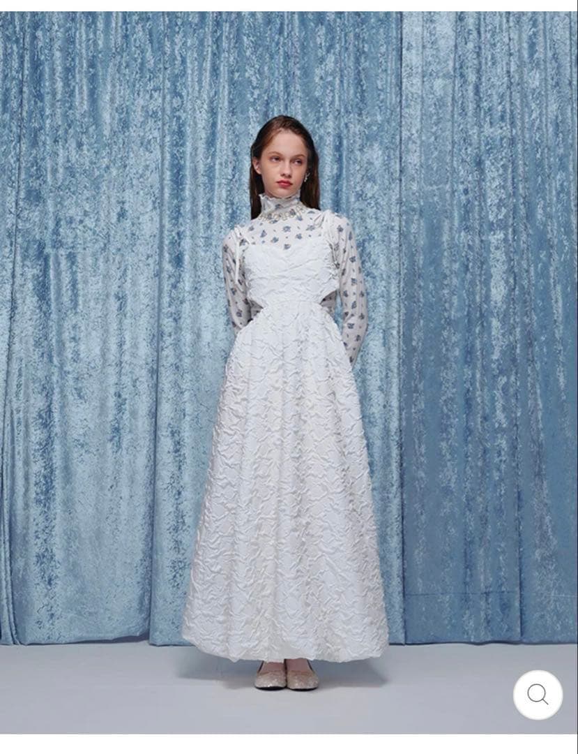 【POPPY】BALLOON CAMI ONE-PIECE (WHITE)