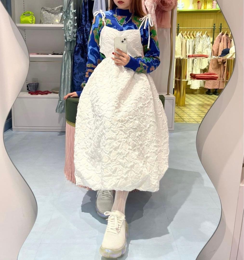 【POPPY】BALLOON CAMI ONE-PIECE (WHITE)