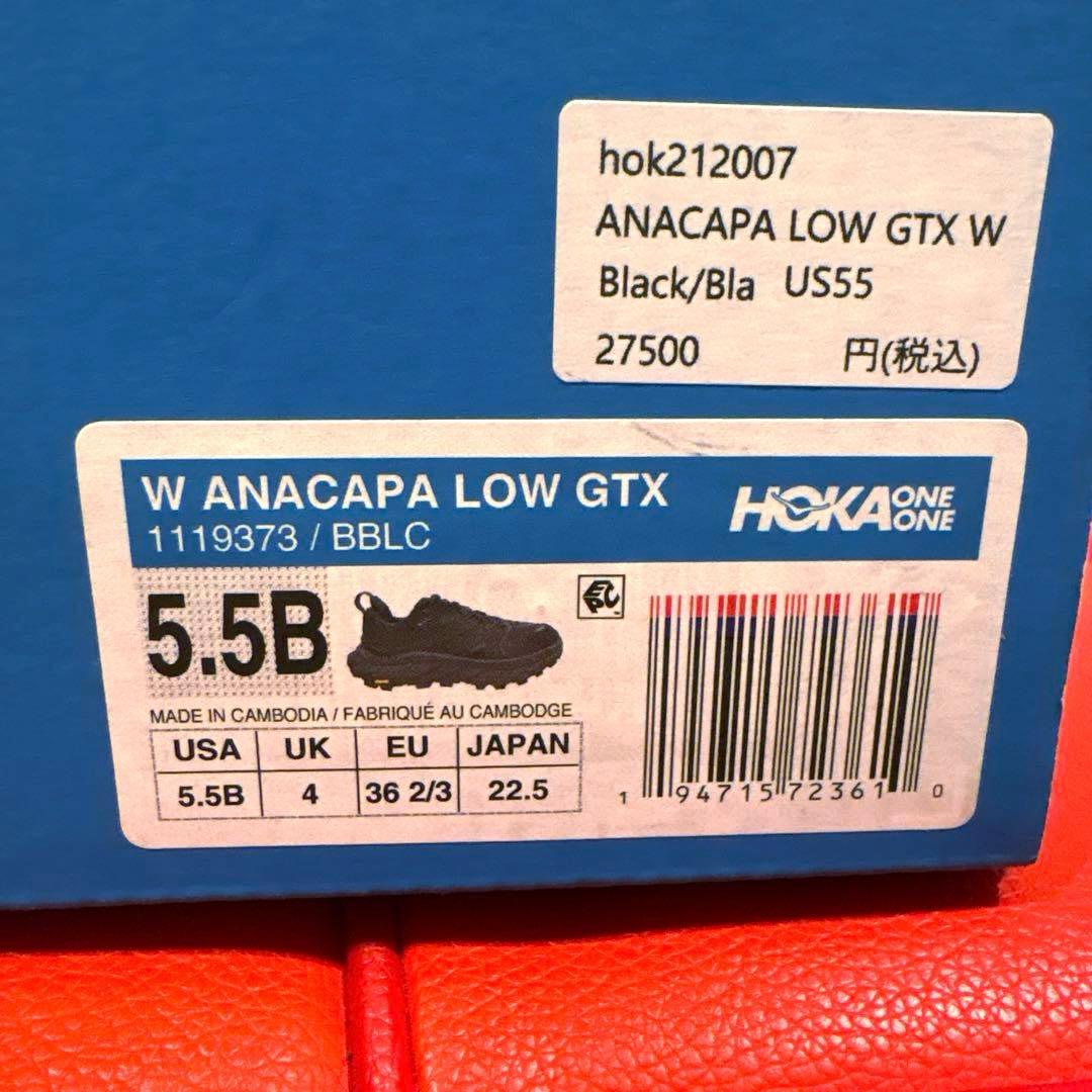 靴 HOKA ONE ONE ANACAPA LOW GTX 22.5cm