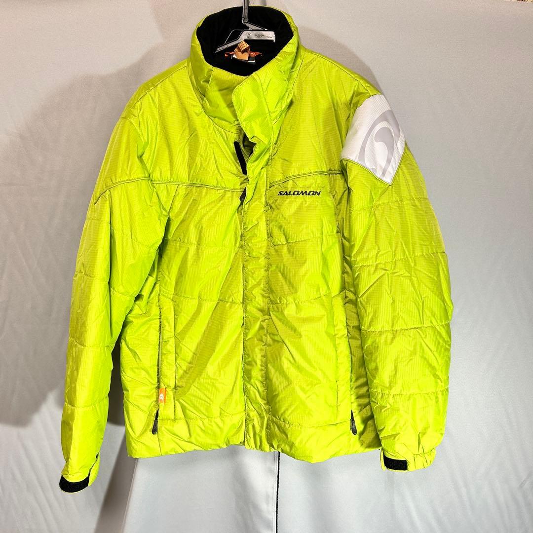 00s salomon shell puffer jacket ライムグリーン