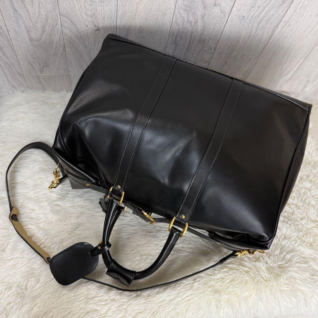 希少♡ヴィンテージ♡説明書付♡GUCCI グッチ ロゴ レザー ボストンバッグ