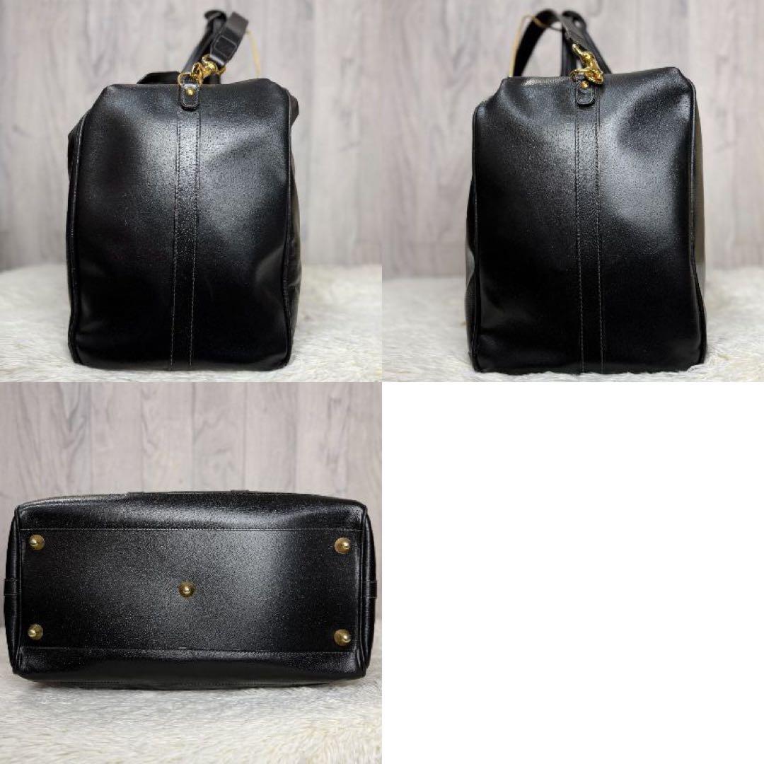 希少♡ヴィンテージ♡説明書付♡GUCCI グッチ ロゴ レザー ボストンバッグ