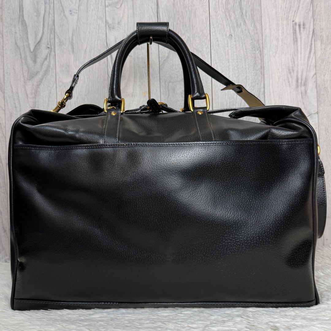 希少♡ヴィンテージ♡説明書付♡GUCCI グッチ ロゴ レザー ボストンバッグ