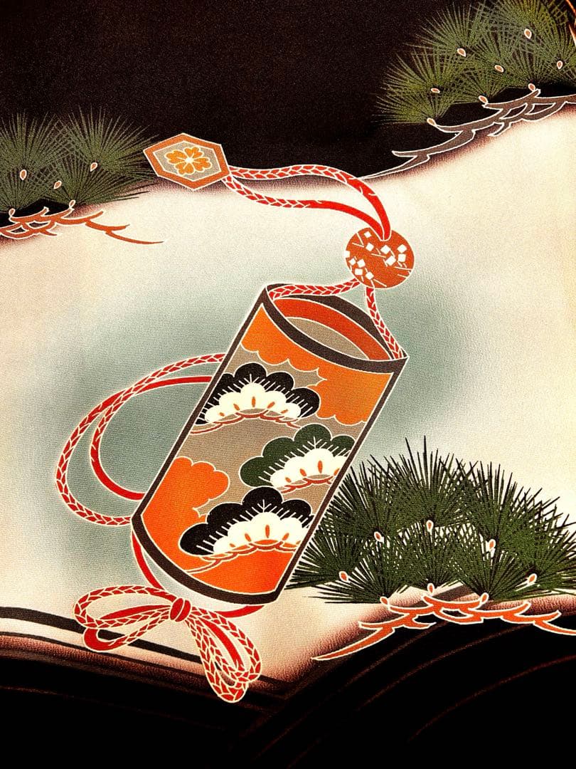 正絹　祝い着　産着　お宮参り　掛け着　袷　男の子　7ー23