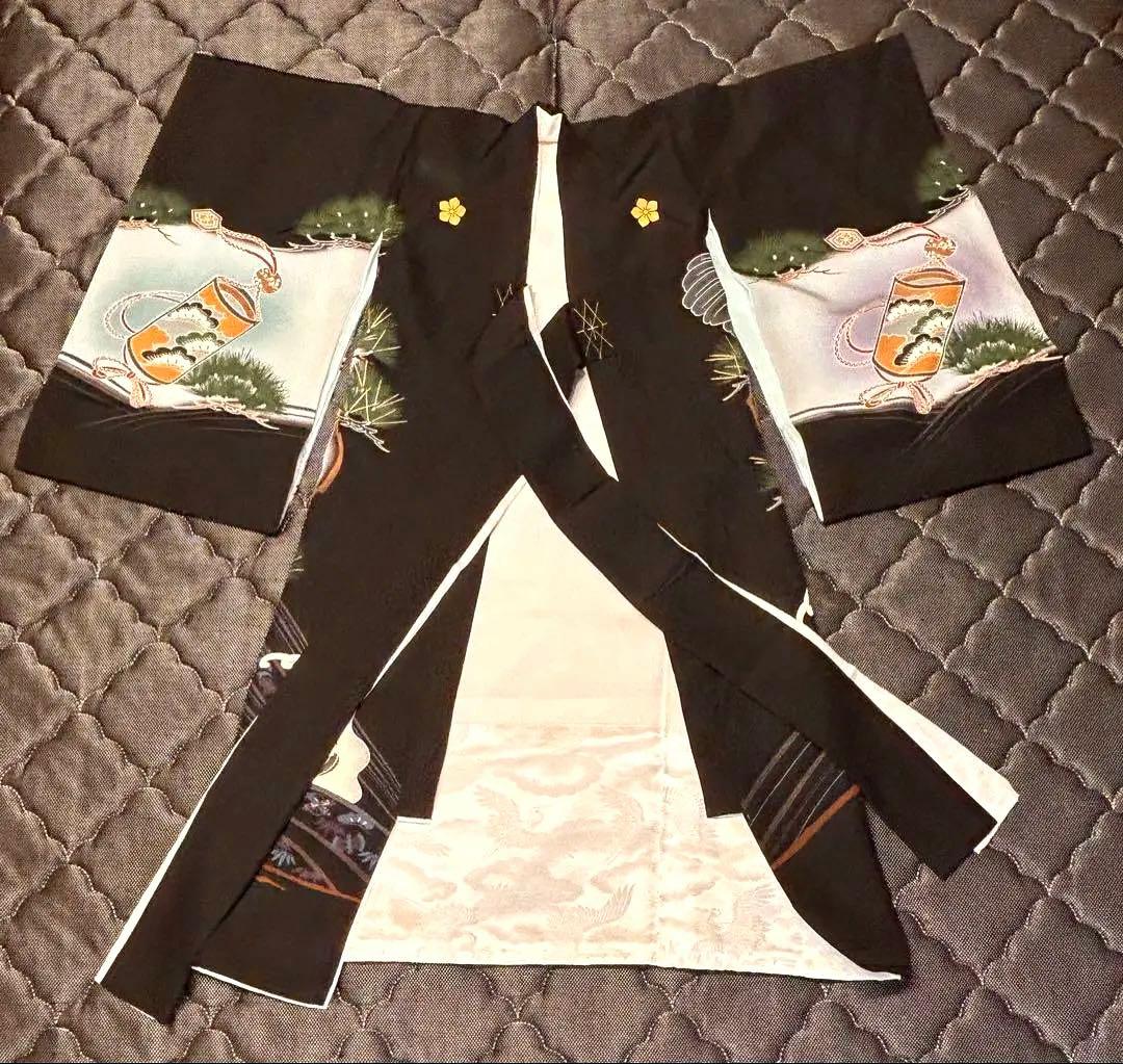 正絹　祝い着　産着　お宮参り　掛け着　袷　男の子　7ー23