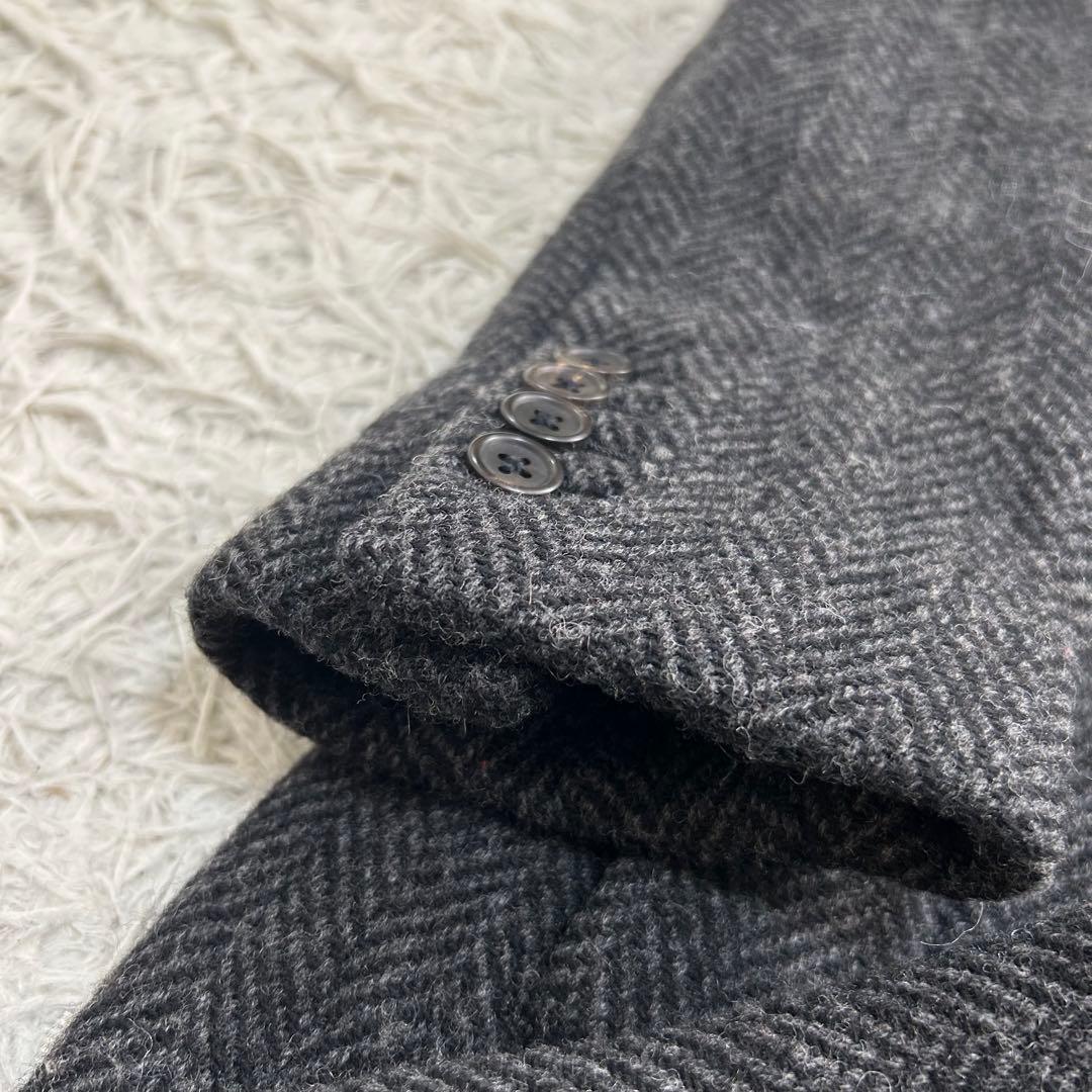 16600✨マーガレットハウエル ヘリンボーン チェスターコート 比翼ボタン