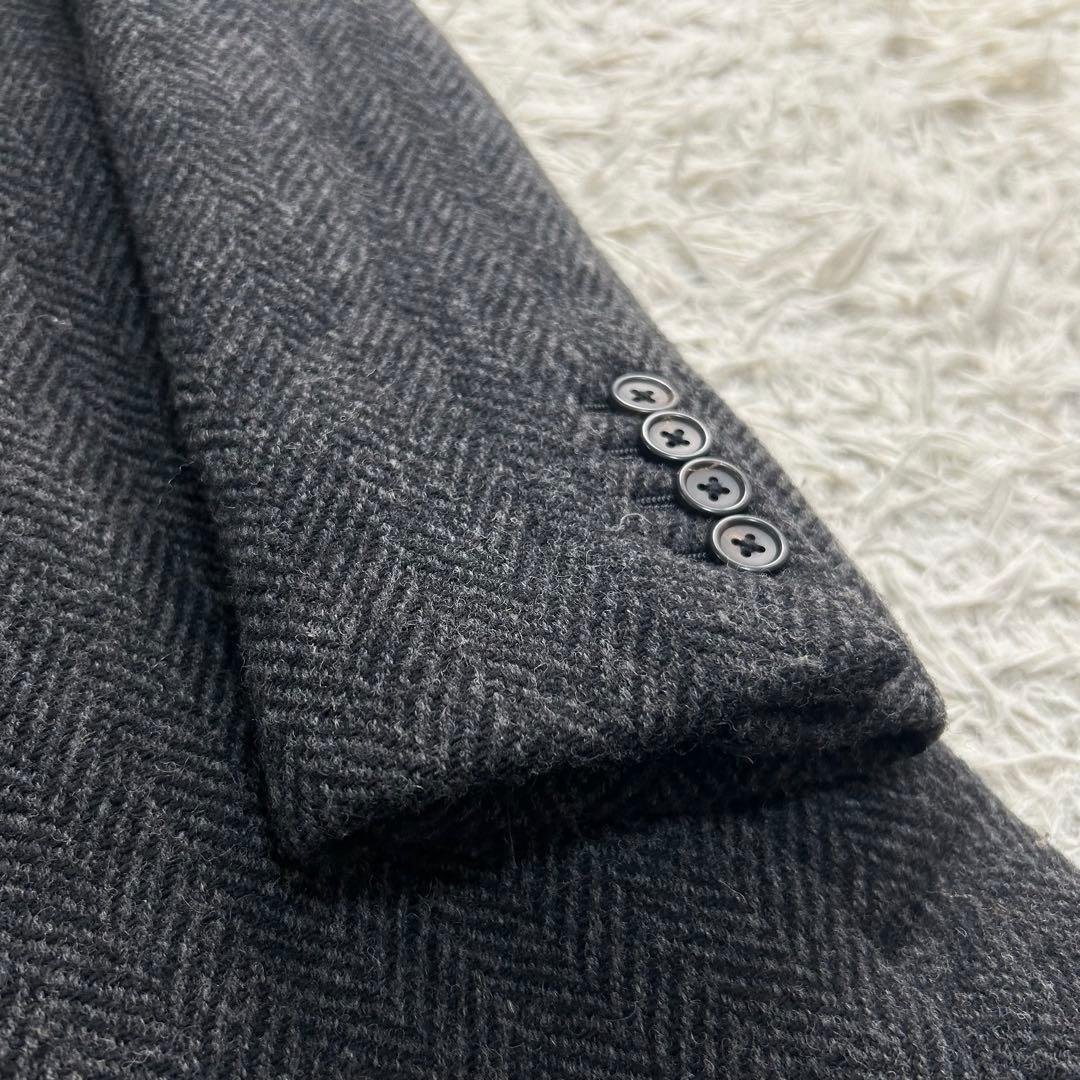 16600✨マーガレットハウエル ヘリンボーン チェスターコート 比翼ボタン