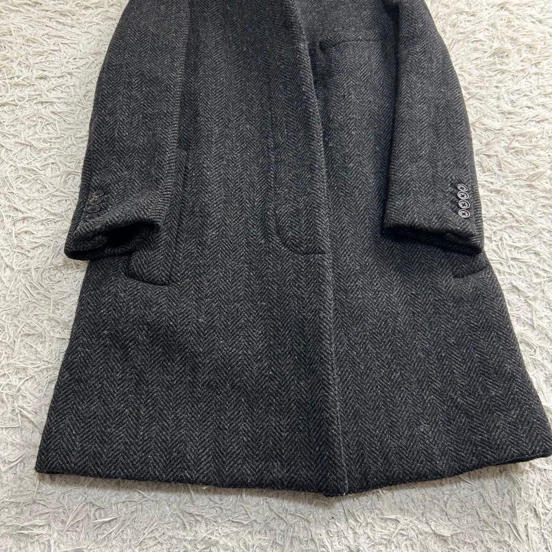 16600✨マーガレットハウエル ヘリンボーン チェスターコート 比翼ボタン