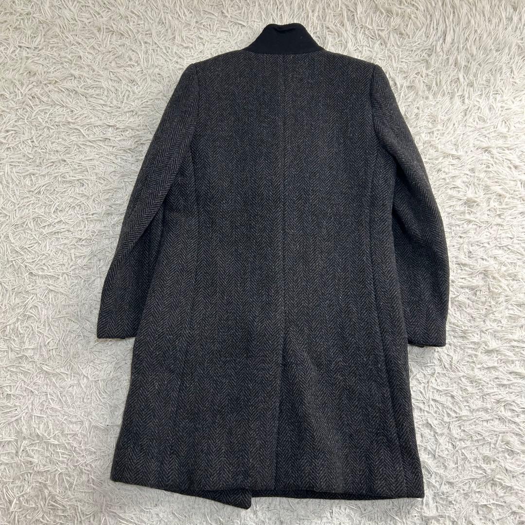 16600✨マーガレットハウエル ヘリンボーン チェスターコート 比翼ボタン