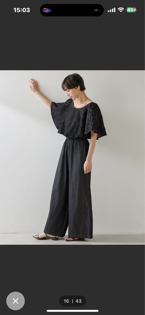 ウィムガゼット　エンブロイダリージャンプスーツ