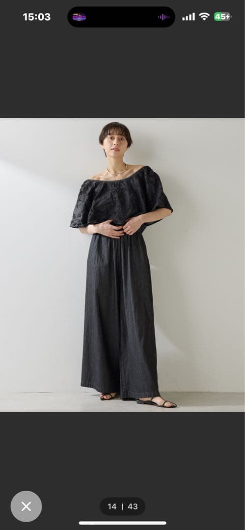 ウィムガゼット　エンブロイダリージャンプスーツ