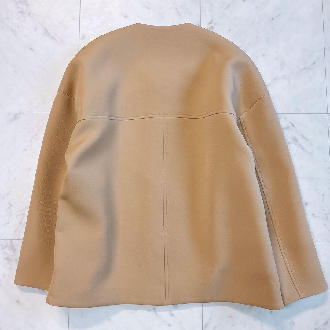 【タグ付き未使用】CADUME ノーカラー ショートコート 38