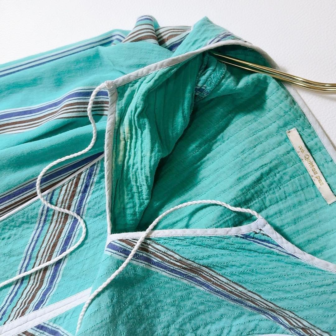 ち*ん様 人気ꕥヌキテパ 石田ゆり子さん着用 近年 コットンボイルストライプドレ