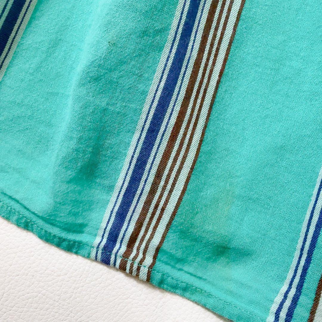 ち*ん様 人気ꕥヌキテパ 石田ゆり子さん着用 近年 コットンボイルストライプドレ