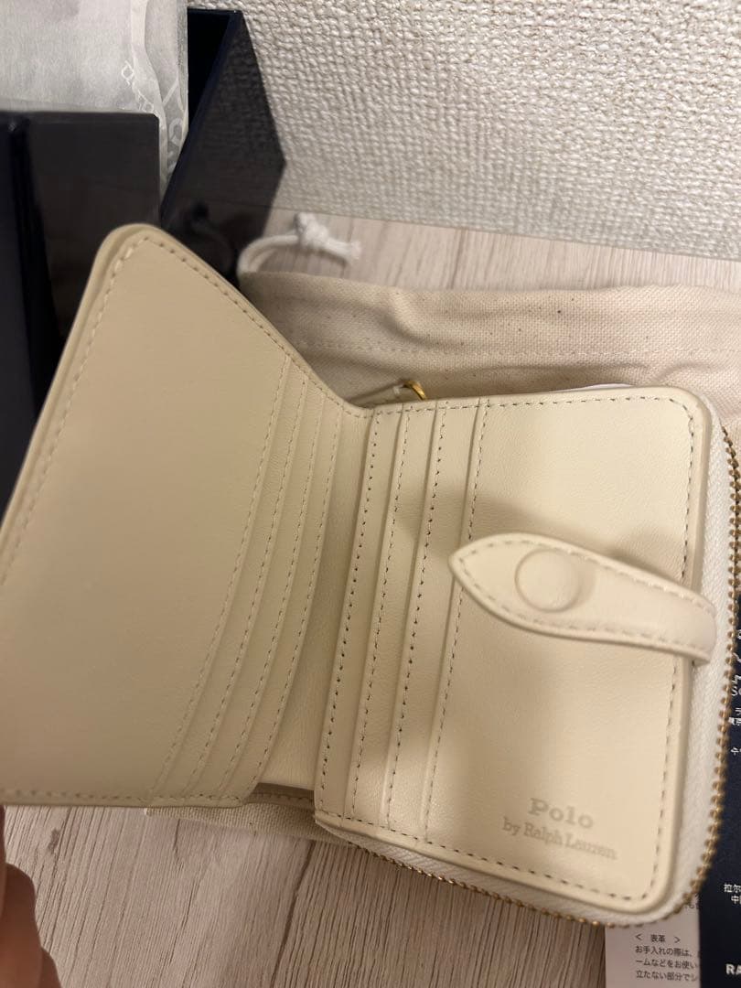ポロベア Polo Ralph Lauren 二つ折り財布 ホワイト