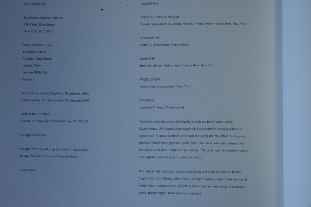 【Theatres】杉本博司　アルミケース入り限定版★★大幅に再々値下げしました