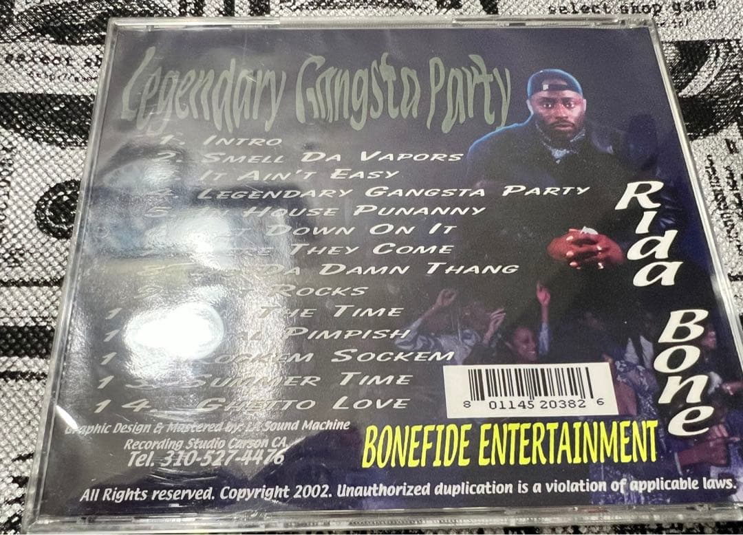 Rida Bone - Legendary Gangsta Party 新品
