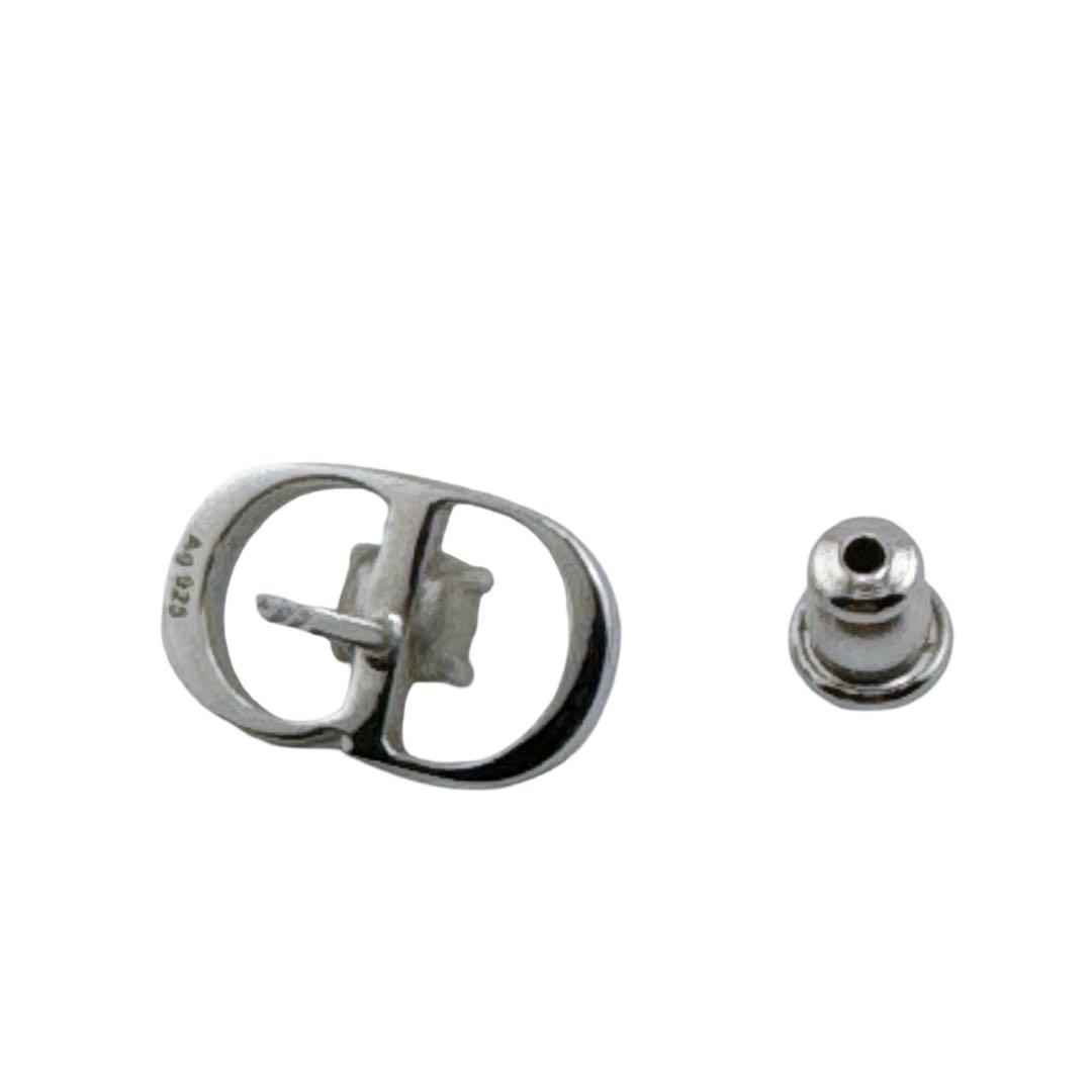 ディオールオム CDアイコン ロゴ 片耳ピアス Ag925 シルバー クリスタル