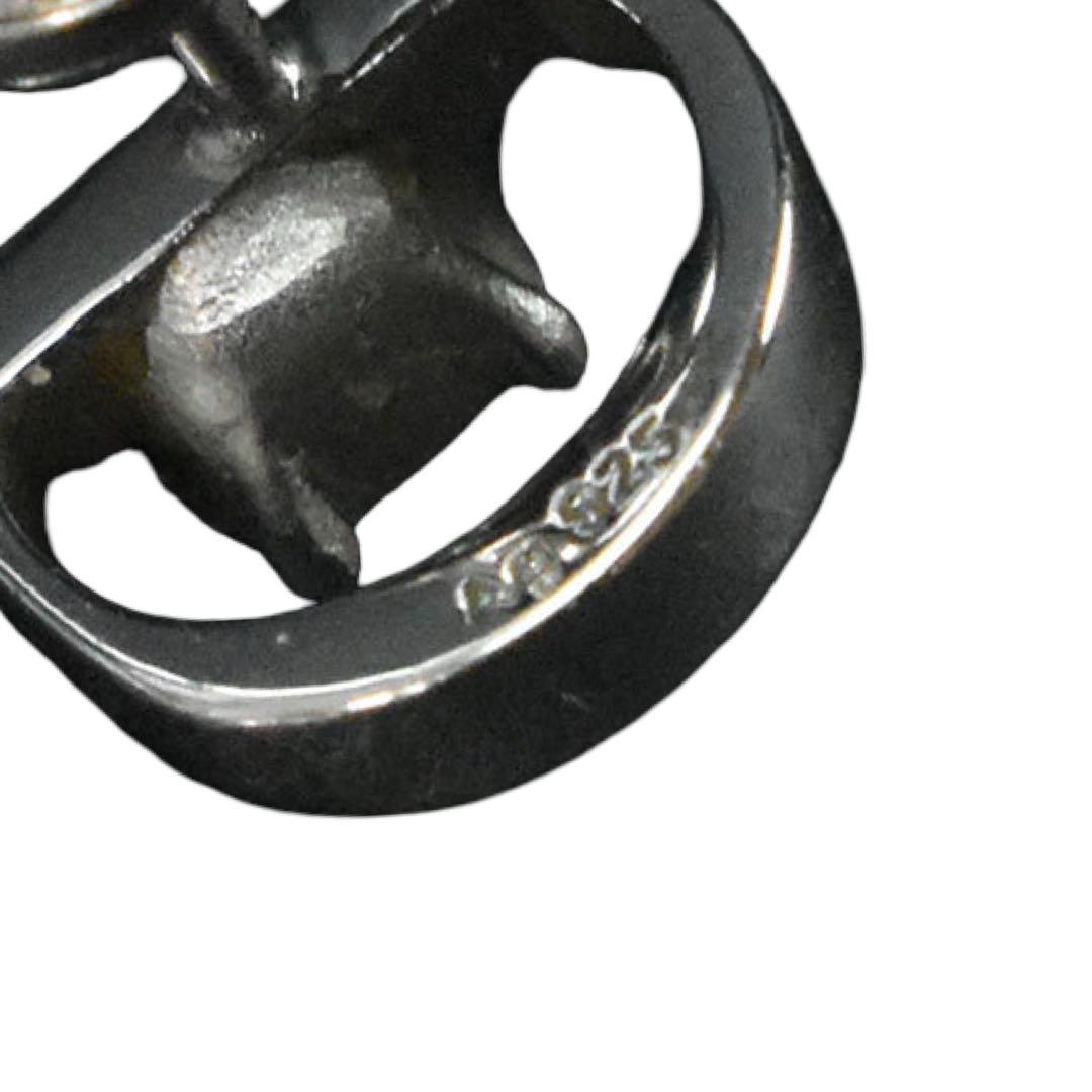 ディオールオム CDアイコン ロゴ 片耳ピアス Ag925 シルバー クリスタル