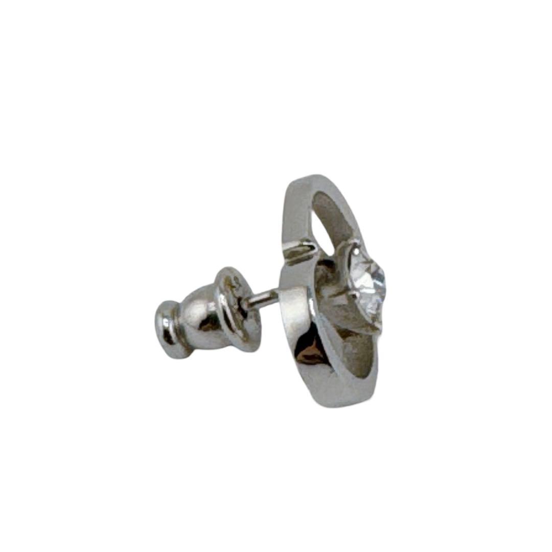 ディオールオム CDアイコン ロゴ 片耳ピアス Ag925 シルバー クリスタル