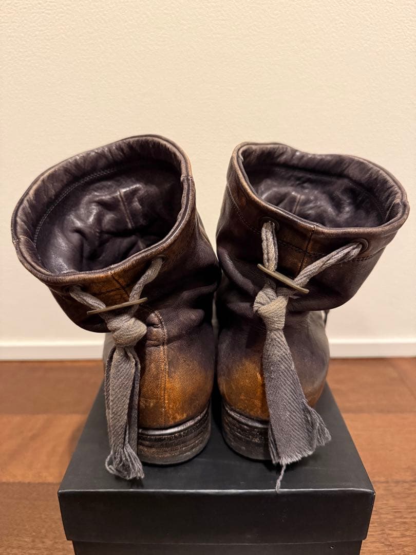 MIHARA YASUHIRO ミハラヤスヒロ ダークブラウン レザー ブーツ