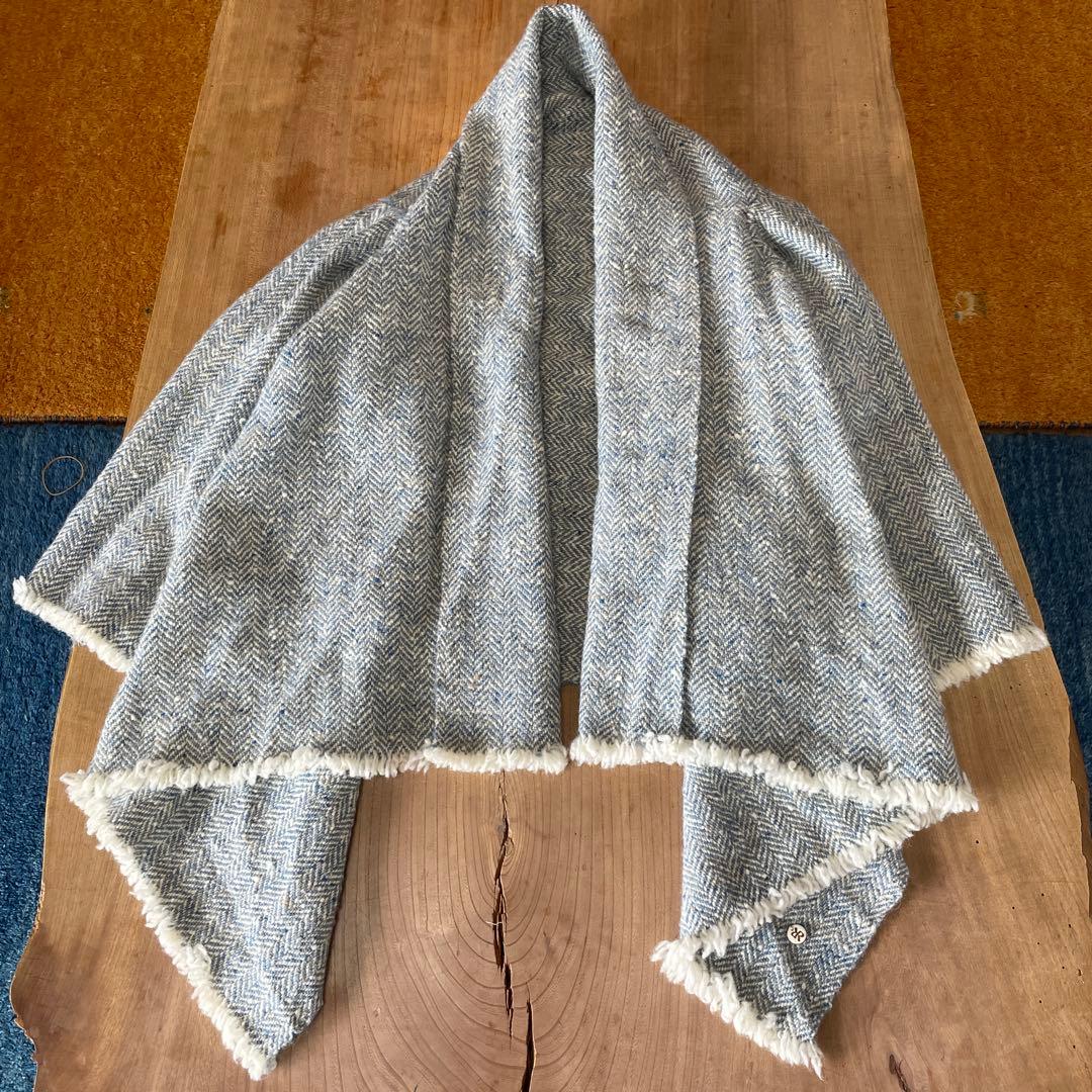 45rpmアルパカ混ツイードポンチョコート