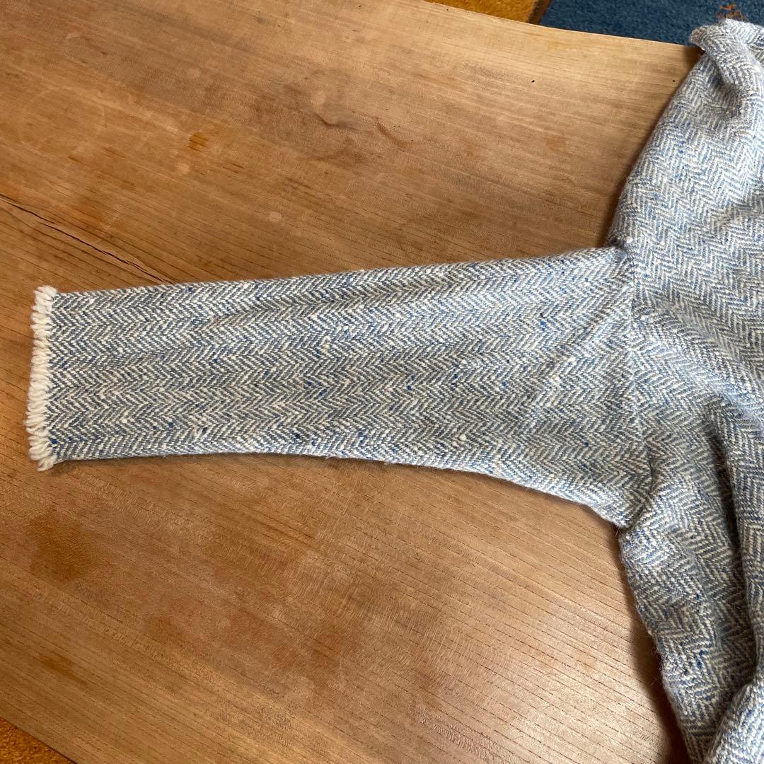 45rpmアルパカ混ツイードポンチョコート