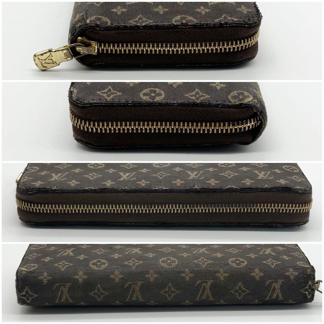 ルイヴィトン ジッピーウォレット ミニラン モノグラム ラウンド 長財布 デニム
