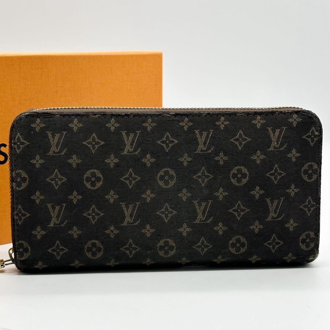 ルイヴィトン ジッピーウォレット ミニラン モノグラム ラウンド 長財布 デニム