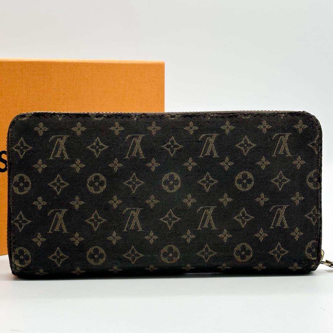 ルイヴィトン ジッピーウォレット ミニラン モノグラム ラウンド 長財布 デニム