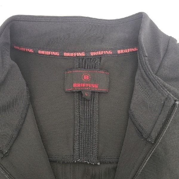 BRIEFING GOLF ブリーフィングゴルフ ハーフジップカットソー L 黒