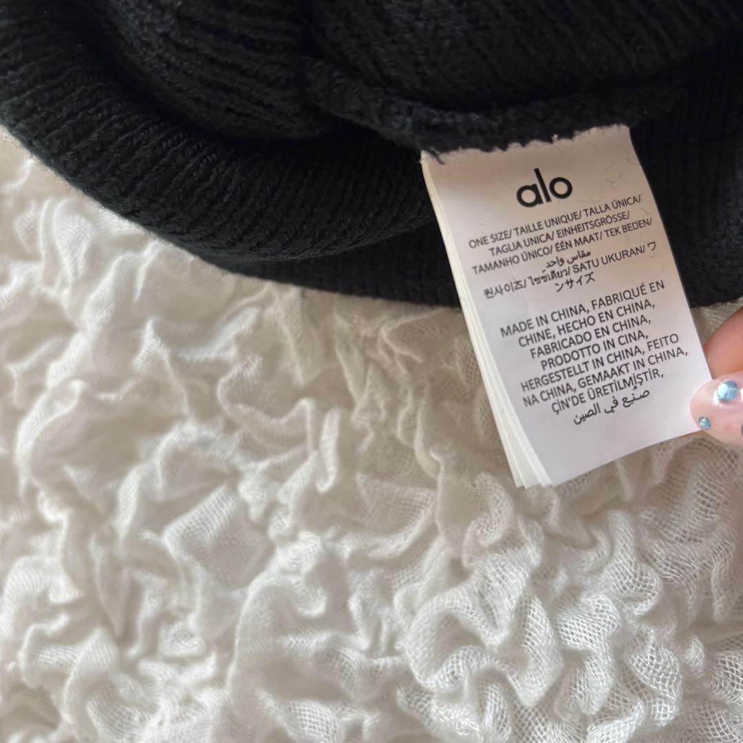 aloアロ ノータブルビーニー　ブラック