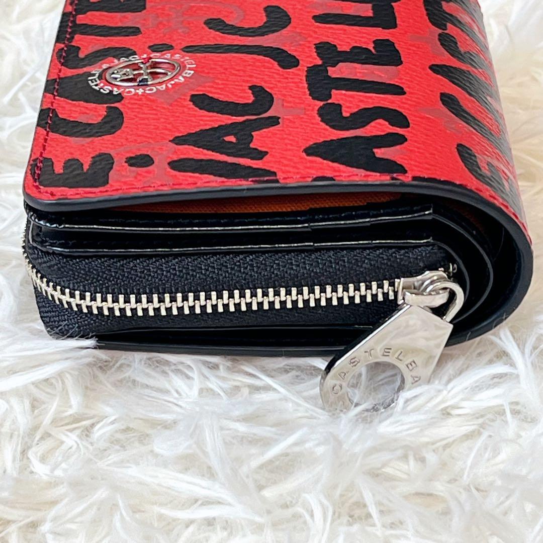 ✨未使用級✨ CASTELBAJAC 財布 二つ折り レッド ブラック 大人気