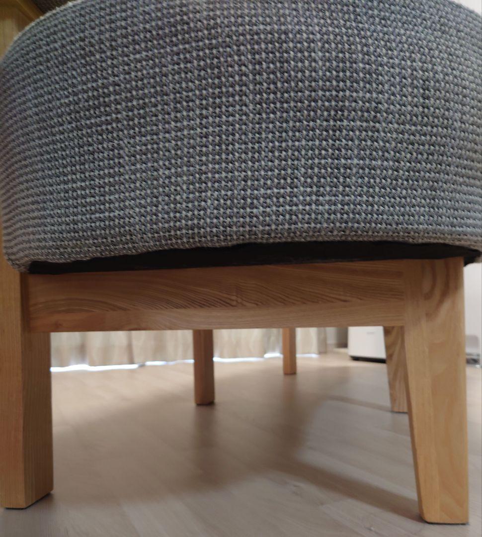 ②【背付きベンチ】北欧モダン ダイニングテーブル、ベンチ3点セット 4人掛け