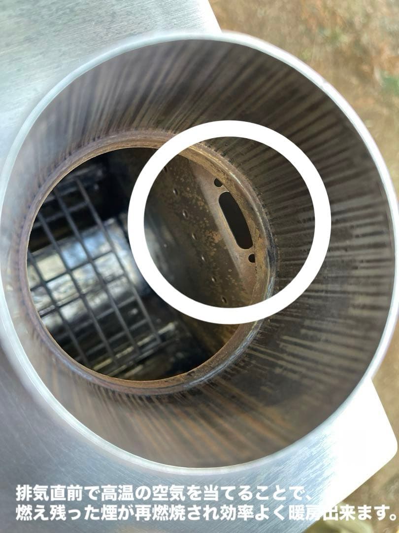 安全 外気吸入 薪ストーブ テンマク x WINNERWELL サイドビュー M