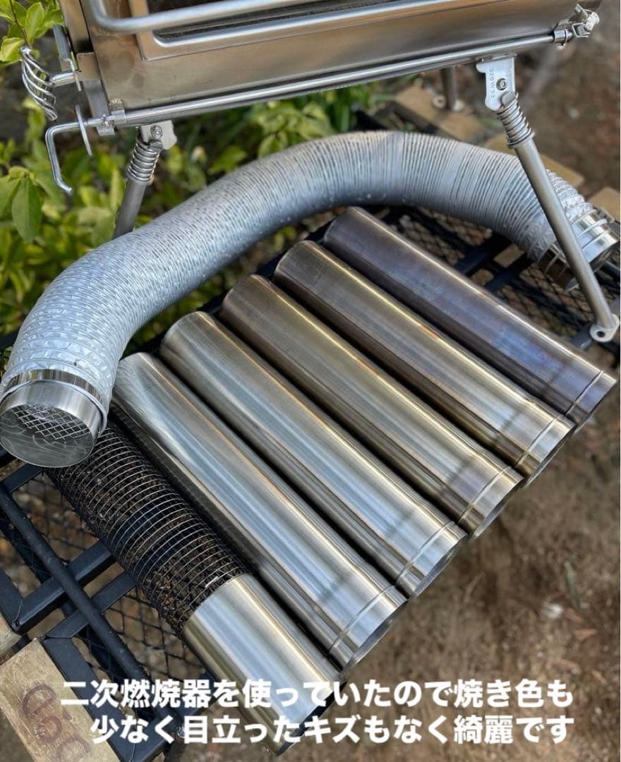 安全 外気吸入 薪ストーブ テンマク x WINNERWELL サイドビュー M