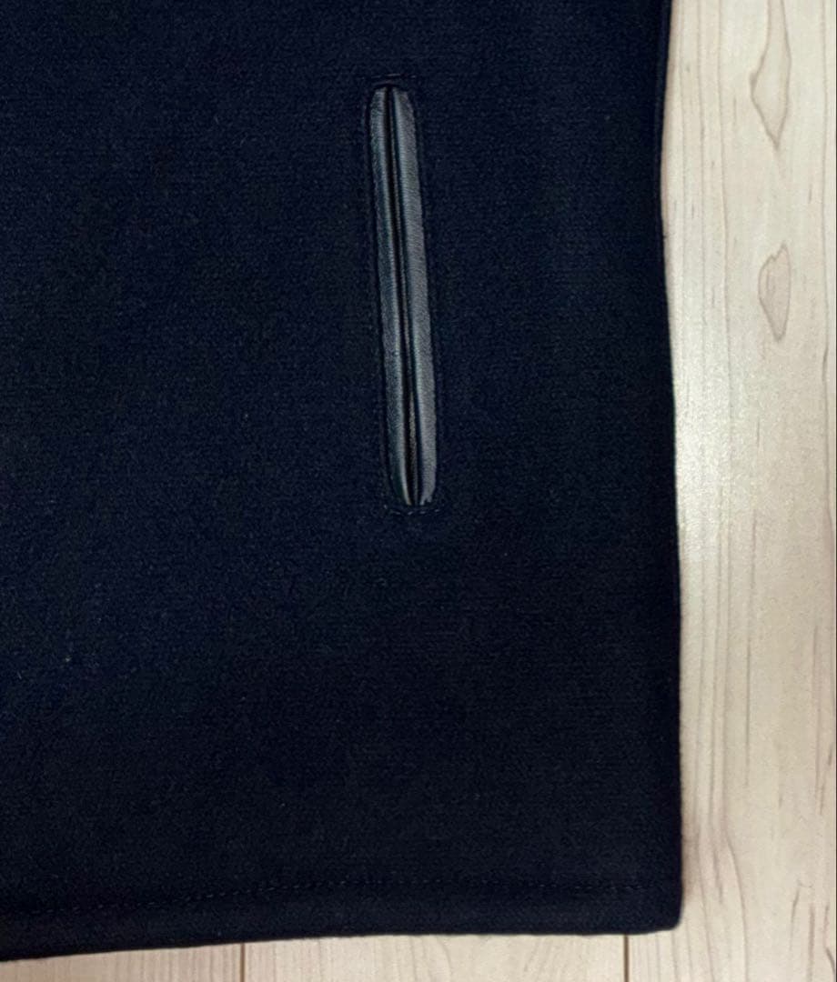 40 美品 Schott 769 ライダースPコート ライダースコート 黒 銀