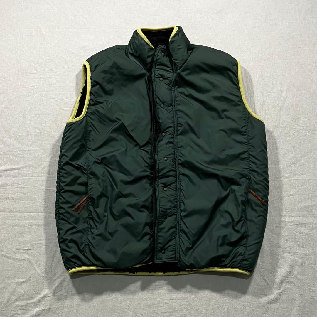 KAPITAL キャピタル リバーシブル ボアフリースベスト ナイロン