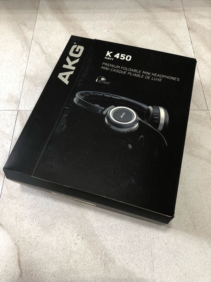HF177【新品未開封】AKG K450 NAVY 折りたたみ式ヘッドホン