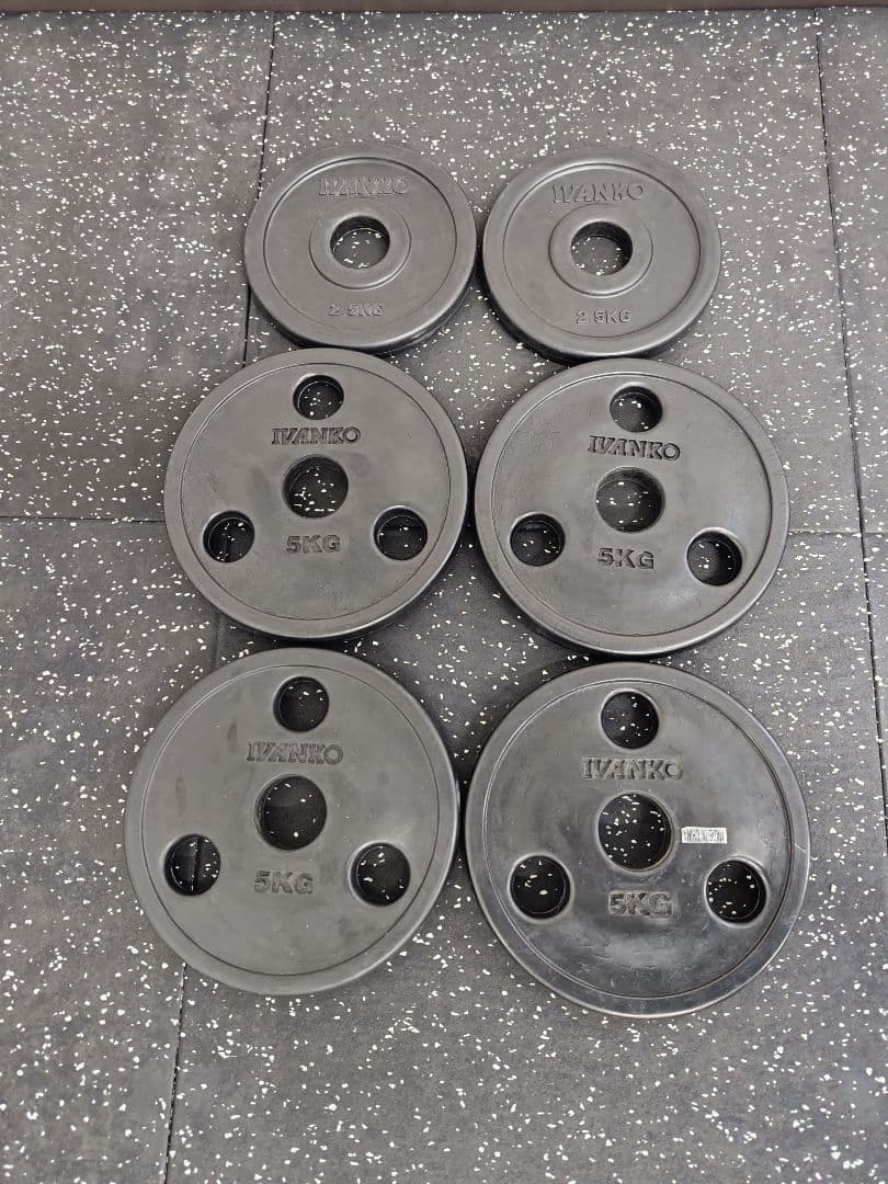 IVANKO オリンピックプレート 105kg＋アイロテック プレートツリー