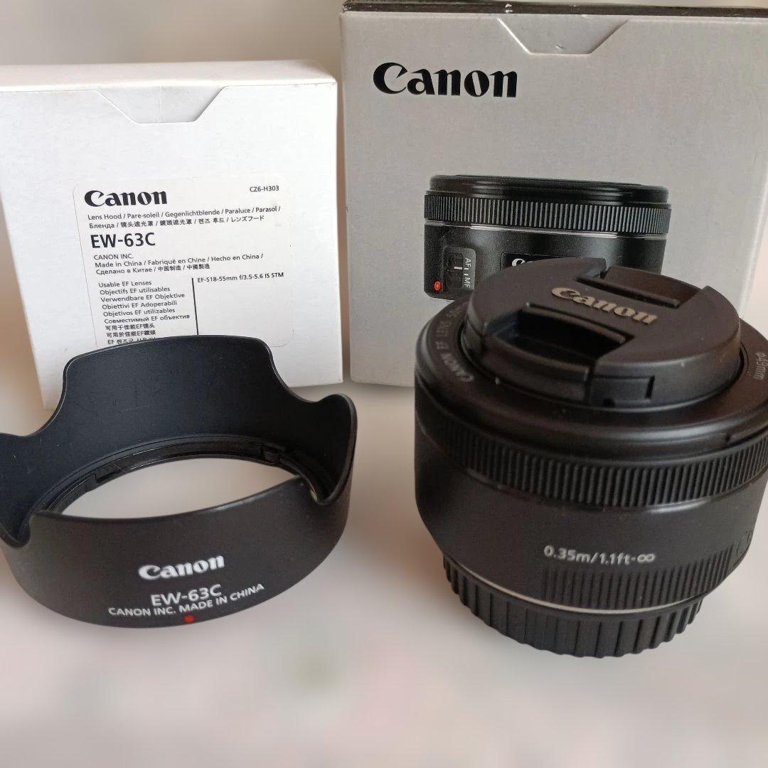 Canon EF 50mm f/1.8 STM レンズ　レンズフード　セット