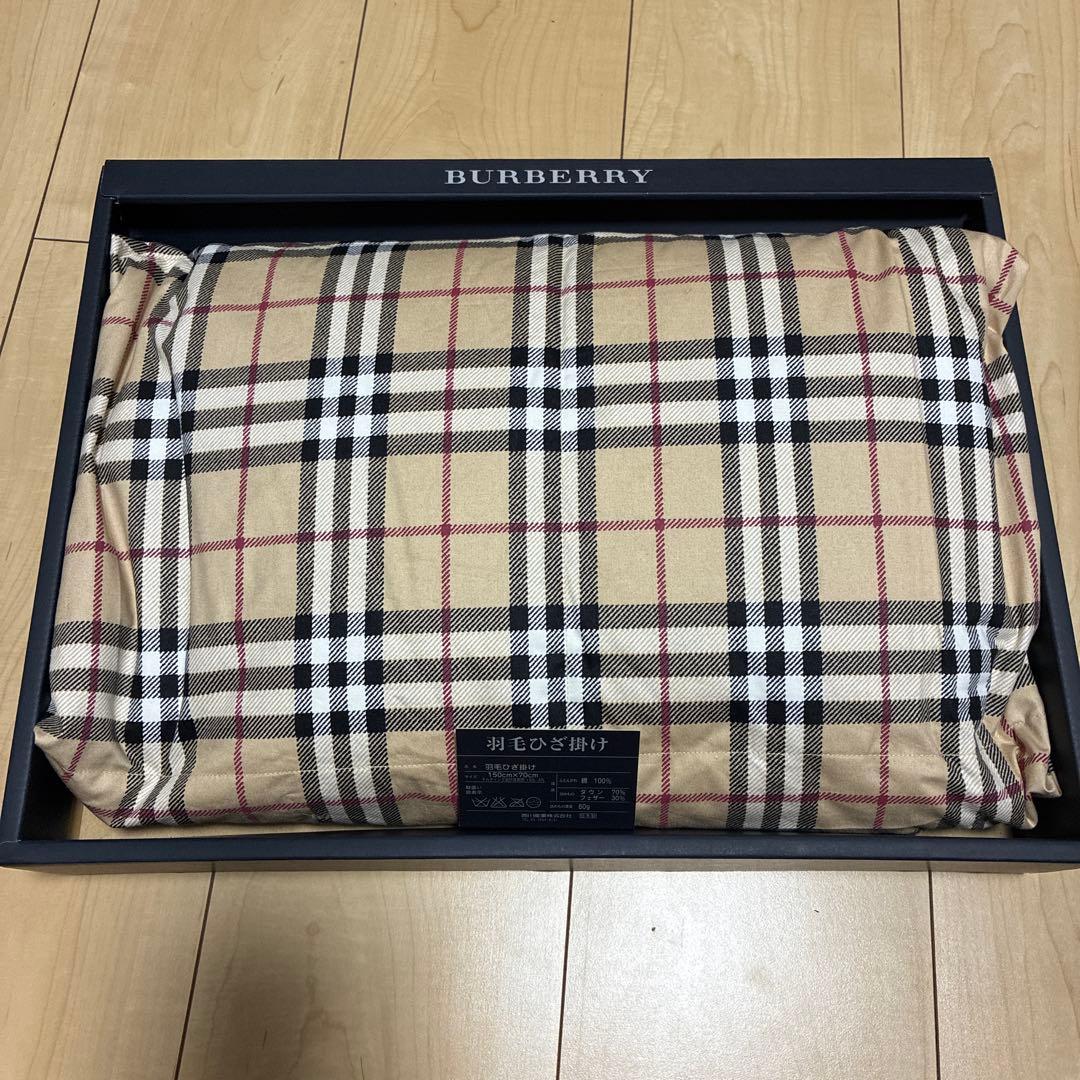 バーバリー チェック柄 ダウンブランケット 150x70cm 羽毛ひざ掛け