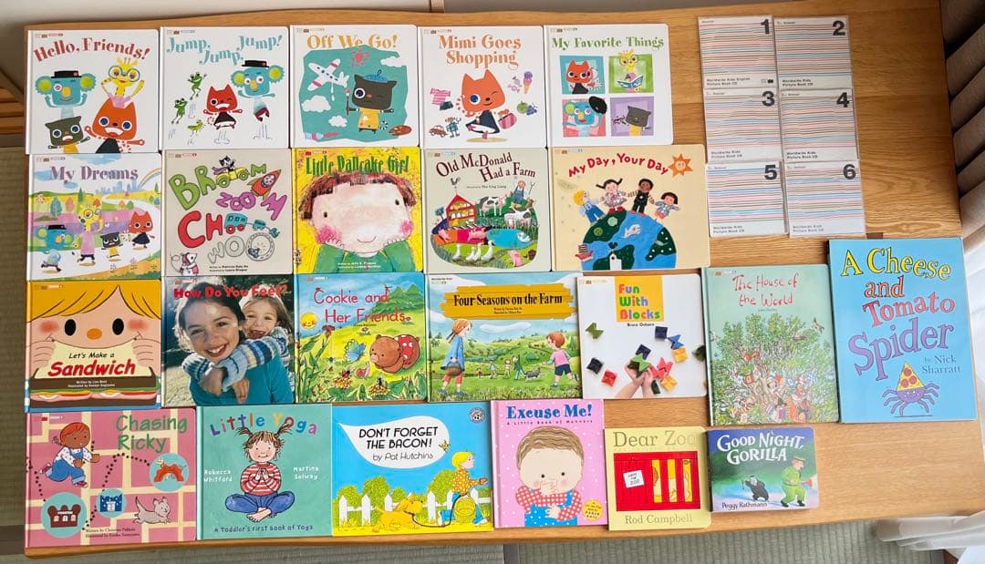ワールドワイドキッズ絵本23冊、CD6枚、worldwide Parents6冊