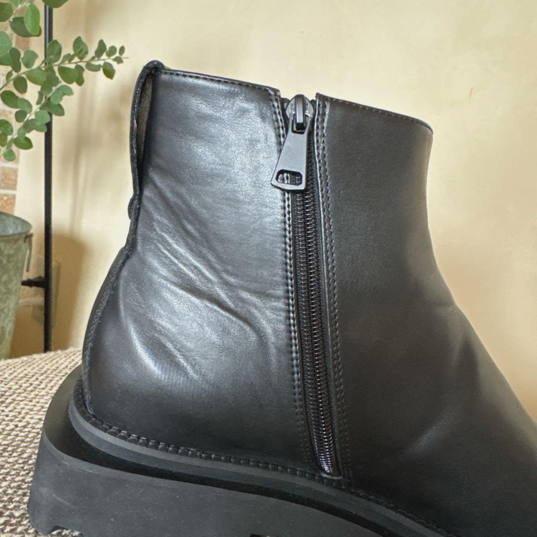 TAKEO KIKUCHI tk タケオキクチ ジップアップブーツ レザー